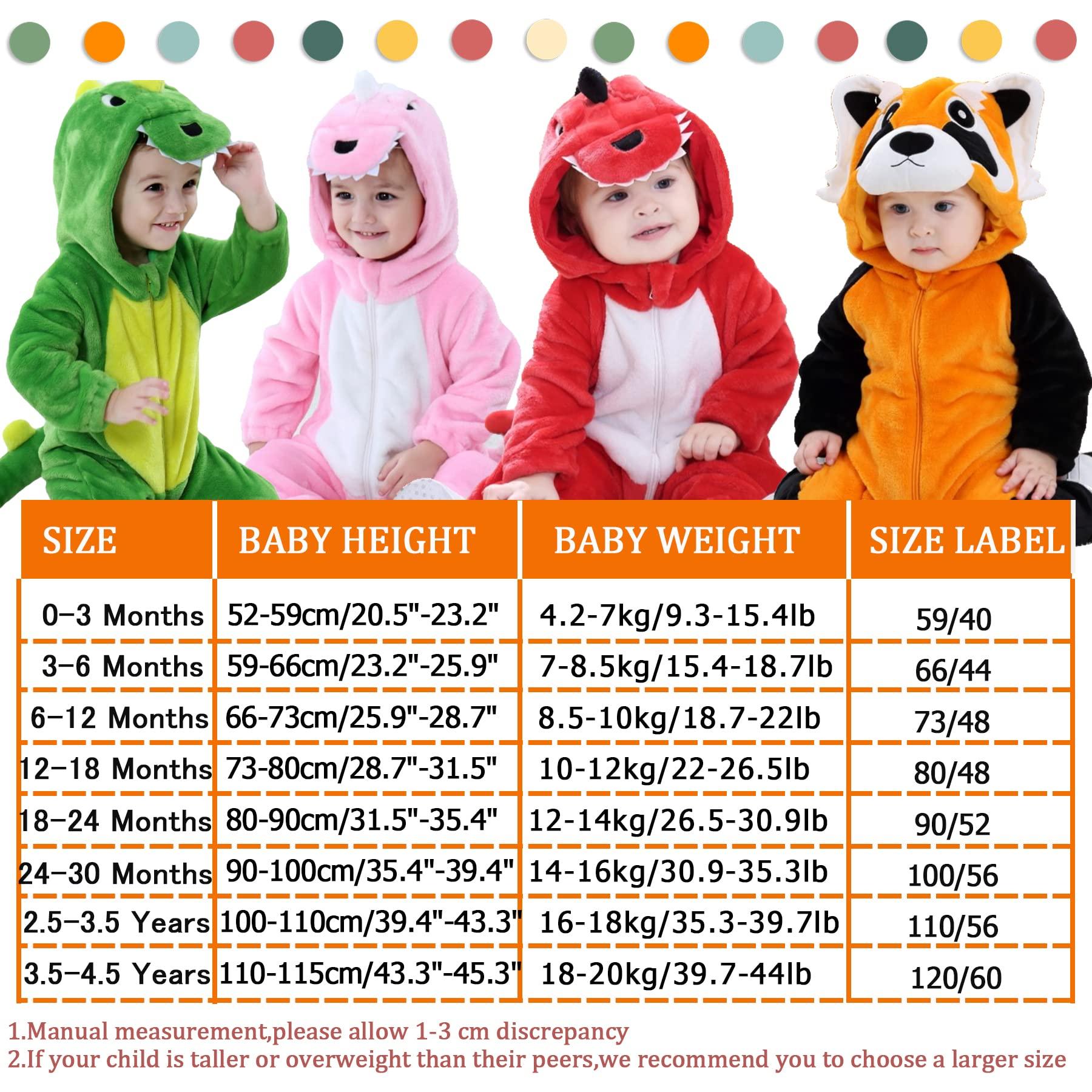 Doladola Unisex Kid's&Toddler's Costume Outfit Baby Boys Girls Flannel Animal Hooded Rompers Jumpsuit (3-6 Months, Raccoon) 2