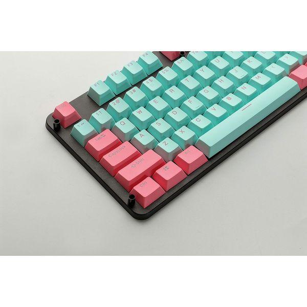 HK Gaming Doubleshot PBT Keycaps - Cherry Profile - Thick PBT Keysets For Mechanical Keyboard | ANSI US International (108 Keys, Miami) 1