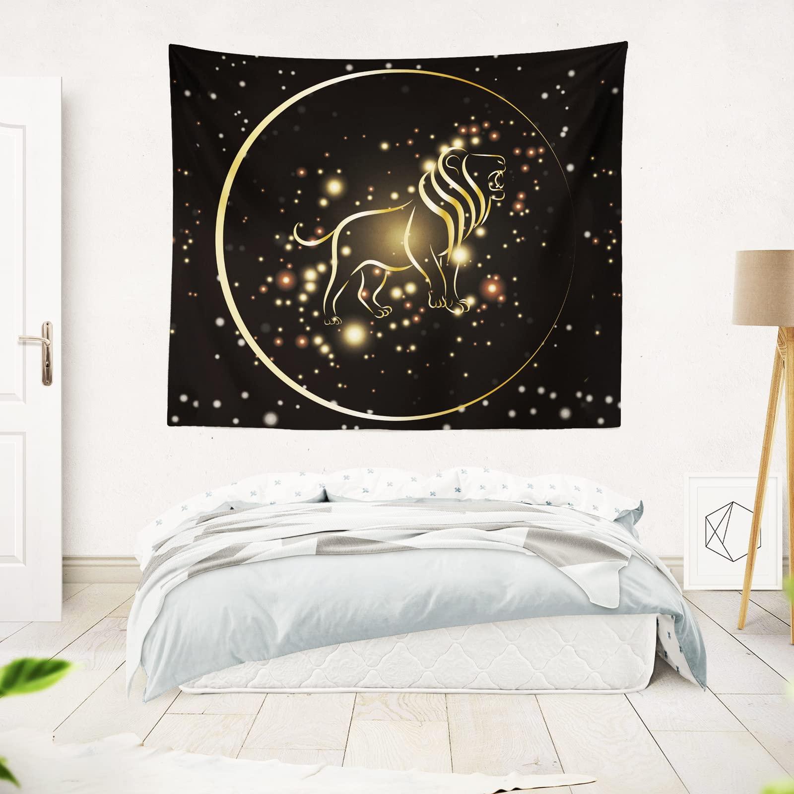 Berkin Arts Decor Tapestry for Wall Hanging Premium Polyester Fabric Backdrop Space Art Ornate Galactic Gold Taurus Zodiac Sign Symbol 51.2 x 59.1 Inch 9