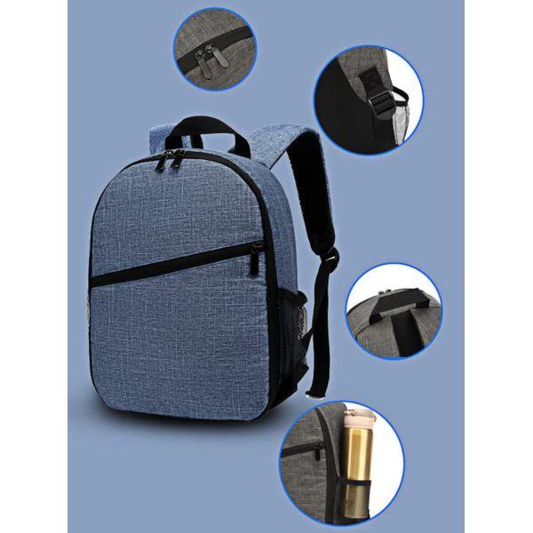 LEEMASING Camera Backpack Waterproof Camera Bag Large Capacity Camera Case For Men Women Photographers Travel Outdoor (Blue) 3