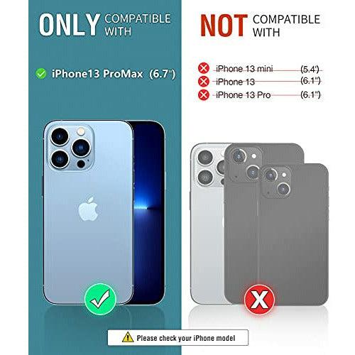 OCASE Compatible with iPhone 13 Pro Max Case,iPhone 13 Pro Max Wallet Case Premium PU Leather Flip Phone Cover with [TPU Inner Shell][RFID Blocking][Card Holder] for the 6.7 Inch 2021 5G,Blue 1
