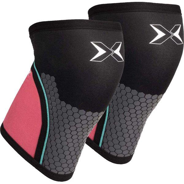PICSIL Neoprene Cross Training Hex Tech Knee Pads, 5/7mm, Used by Weightlifting Champions, Additional Support, Unisex (XL, 5mm pink)