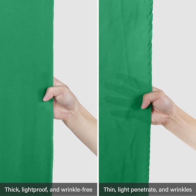 Green Screen Background with Stand, 2.8M Photography Backdrop Stand with 1.5x2M/5x6.5Ft Greenscreen for Gaming, Photo Studio, Stream,Chroma Key 0