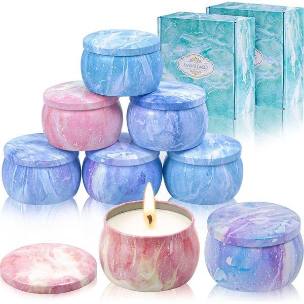 Scented Candles Gift Set for Women: 4.4 Oz Pack of 8 Soy Wax Aromatherapy Candle with Strongly Fragrance Essential Oils for Stress Relief or Christmas Birthday Mother's Day（4 pcs *2）
