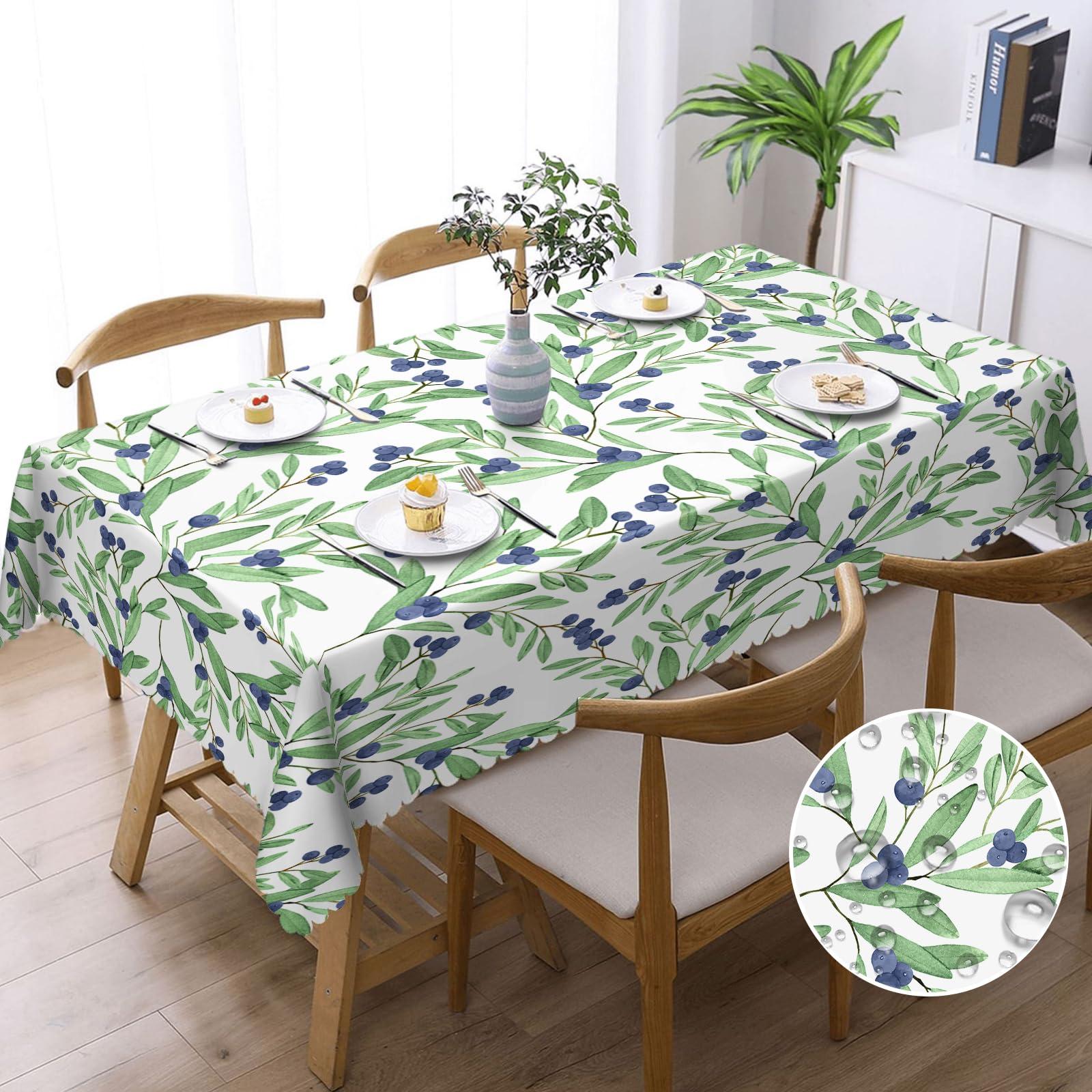 Calinline Tablecloths Rectangular, Wipe Clean Tablecloth, Polyester Wipeable Tablecloths, Waterproof Tablecloth for Kitchen,Dinner,Picnic Outdoor Party 0