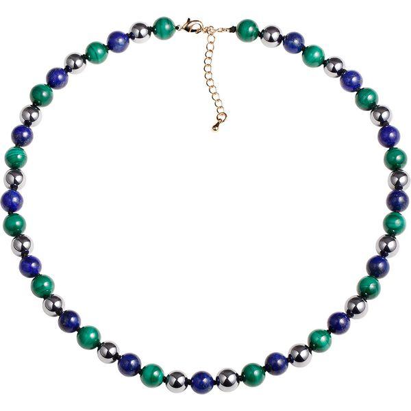 Jewboo Natural Gemstone Chokers Necklaces for Women Men Crystal Beaded Necklaces Crystals and Healing Stones Triple Protection (Malachite/Terahertz/Lapis Lazuli) 0