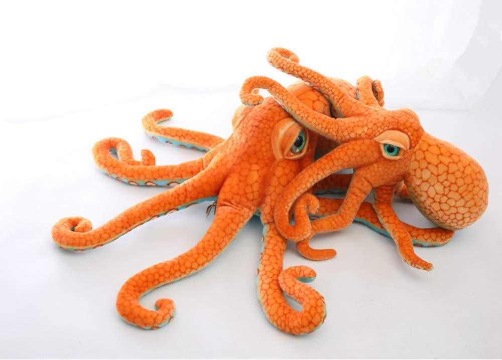 Xshelley octopus plush toys, plush marine toys, children's gifts, marine animals 50cm-80cm orange (80cm) 4