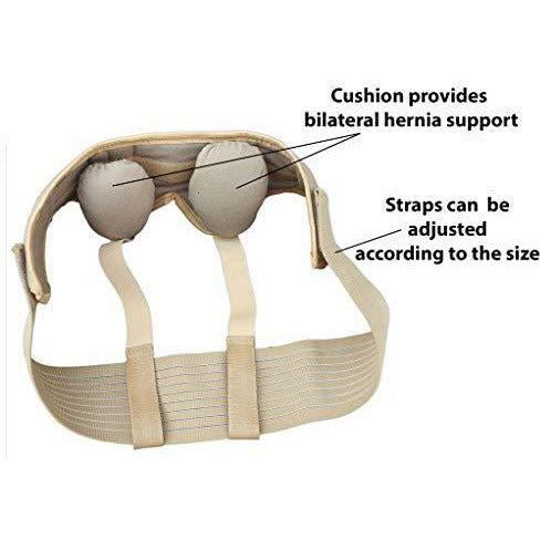Wonder Care- Inguinal Hernia Support post surgery Hernia pain relief Truss Brace for Single / Double Inguinal or Sports Hernia with Two Removable Compression Pads & Adjustable Groin Straps Surgery & injury Recovery A-103 -M 4