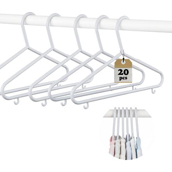 Sweelov 36 Pack Colorful Plastic Nursery Hangers, Ultra Thin Space Saving Baby Hangers Nonslip Tubular Hangers 1