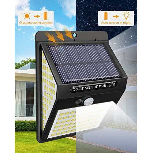[4 Pack] 140LED Solar Security Lights Outdoor, Litogo Solar Motion Sensor Lights 270ÂºWide Angle Waterproof Solar Powered Durable Wall Lights Outside 3 Modes for Garden Fence Door Yard Garage Pathway 2