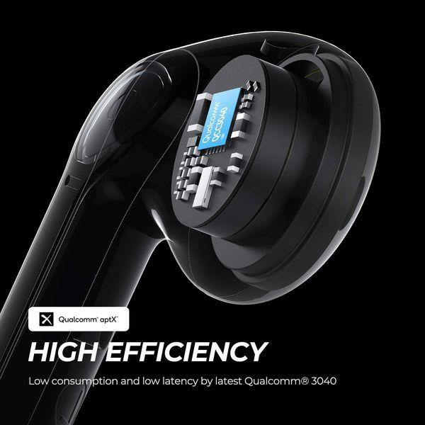 SoundPEATS TrueAir2 Wireless Earbuds Bluetooth V5.2 Headphones Wireless Earphones with Qualcomm QCC3040 TrueWireless Mirroring 4-Mic cVc 8.0 Total 25 Hours (White) 4