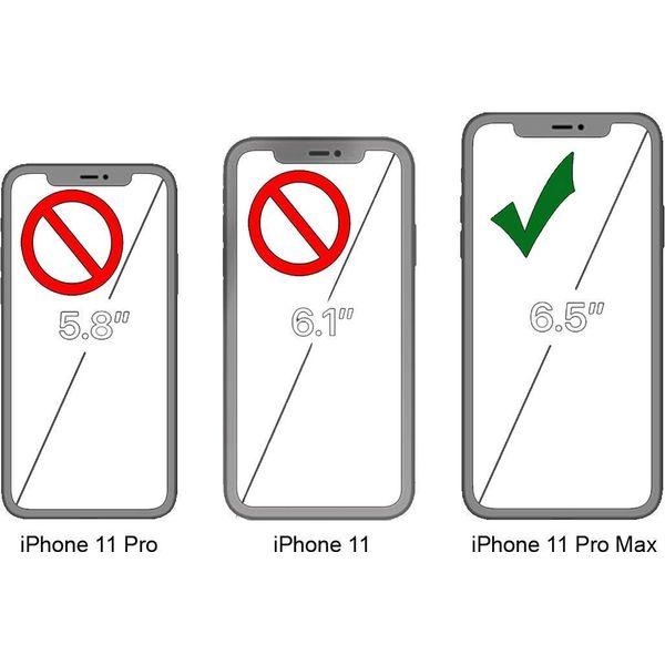 StilGut Genuine Leather Back Cover for iPhone 11 Pro Max 6.5", Slim Case with Card Slots, Black 3