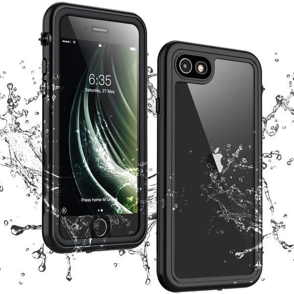 Temdan for iPhone SE 2020 Case,iPhone SE 2022 Case/iPhone 8/7 Case Waterproof,with Built-in Screen Protector,Full Body Heavy Duty IP68 Underwater Shockproof Case for iPhone SE 4.7 Inch-Black/Clear