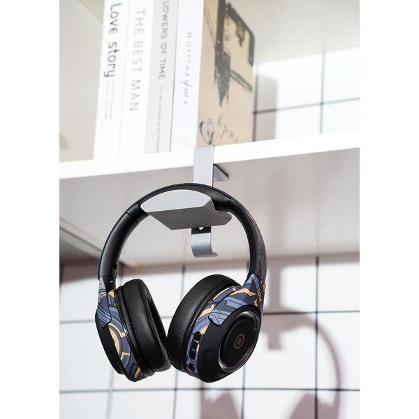 Funly mee Metal Headphone Clamp-On Hanger Holder ,Gaming Headset Hook Under Desk (Grey) 1