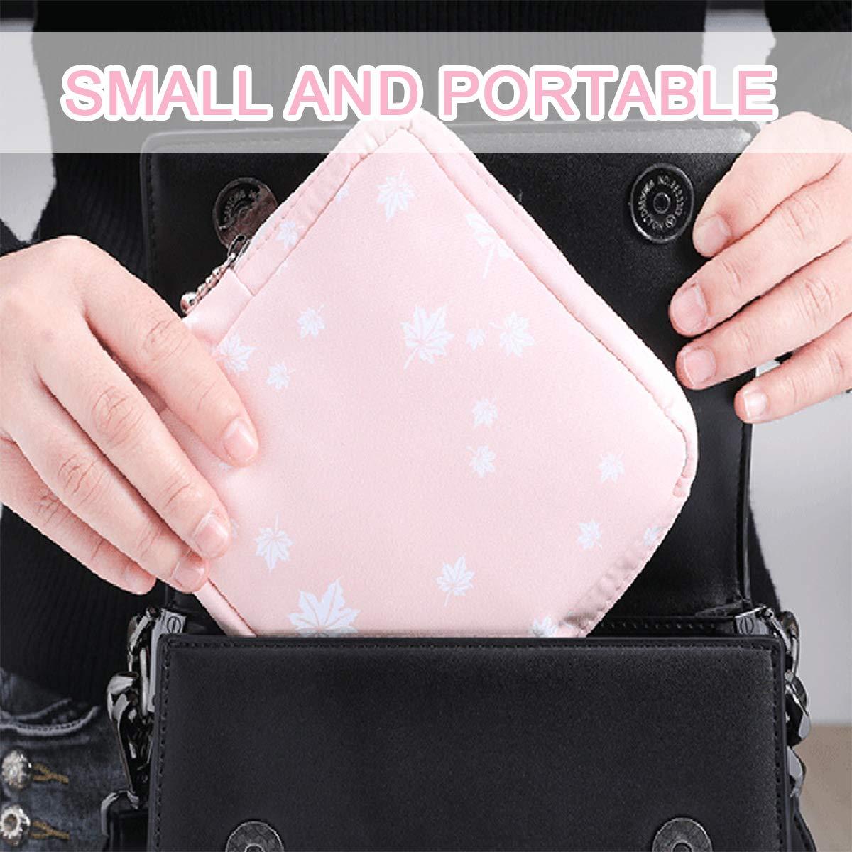 Sanitary Napkin Storage Bag,2pcs Menstrual Cup Pouch,Cotton Cloth Portable Sanitary Napkin Pads Storage Bags Feminine Menstruation First Period Bag for Teen Girls Women Ladies(Dots) 2