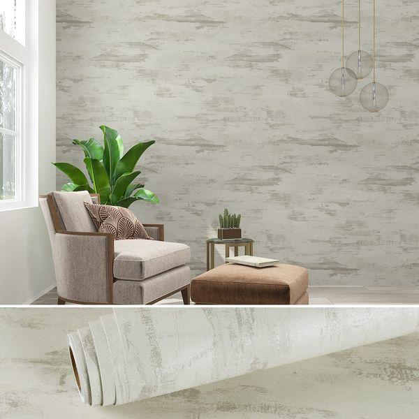VEELIKE Thickened Cement Contact Paper 40 cm x 900 cm Industrial Concrete Effect Wallpaper Vintage Thick Lining Paper for Walls Livingroom Bedroom Kitchen Worktop Covering Waterproof Sticky Vinyl