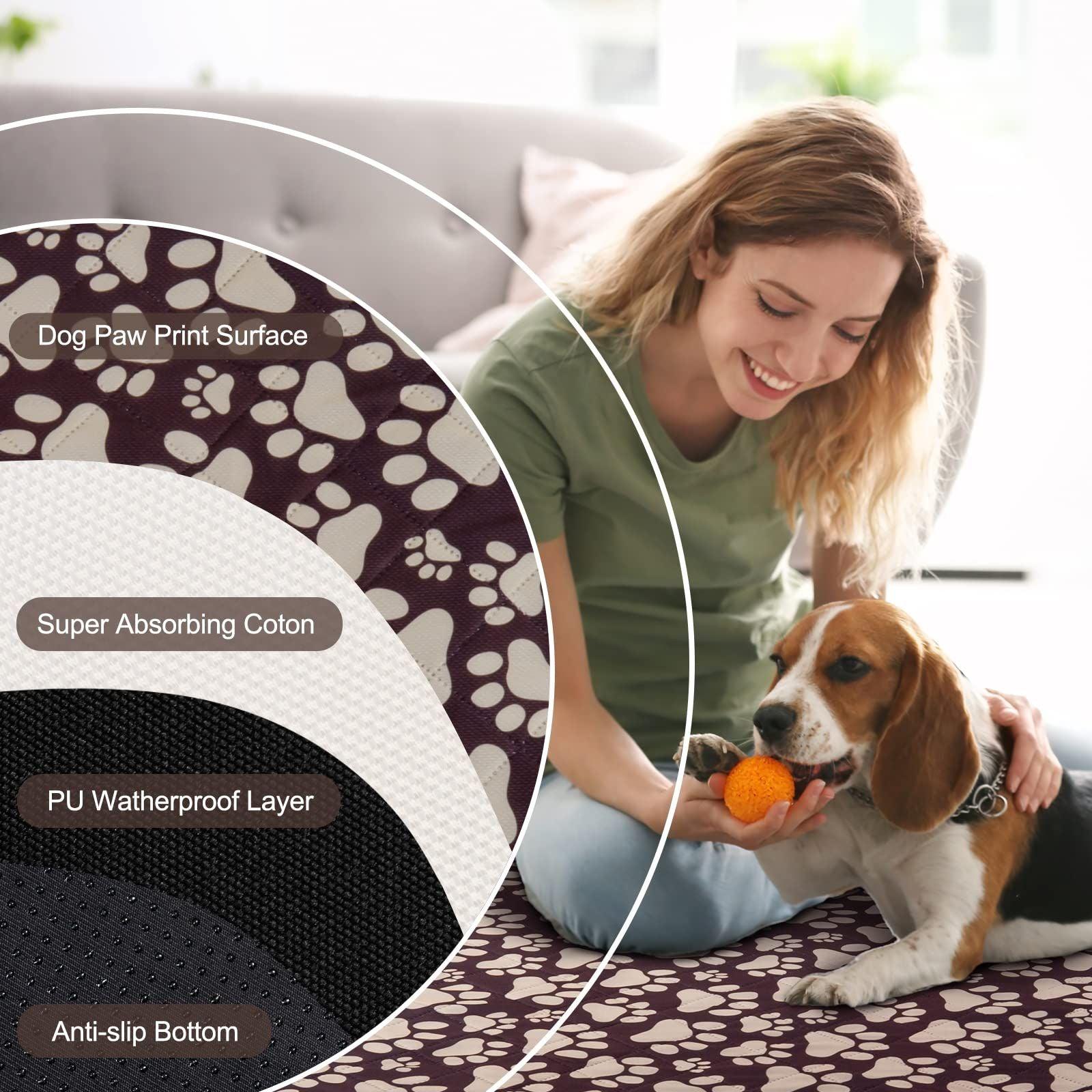 Dono Dog Training Pads Washable, 2 Pack Reusable Puppy Pads Large Medium Small, Waterproof Pet Whelping Incontinence Pee Pads,Upgrade Fast Absorbent non slip Mat for Indoor/Outdoor/Car/Travel 3
