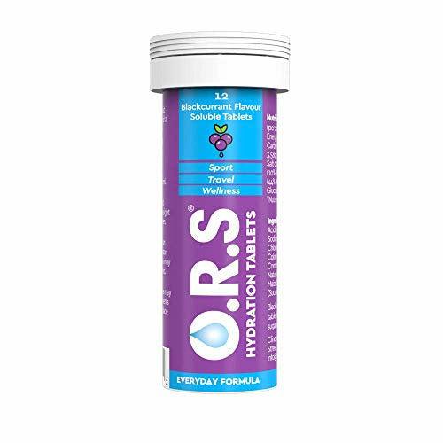 O.R.S Hydration Tablets with Electrolytes, Vegan, Gluten and Lactose Free Formula, Blackcurrant, 12 Count 0