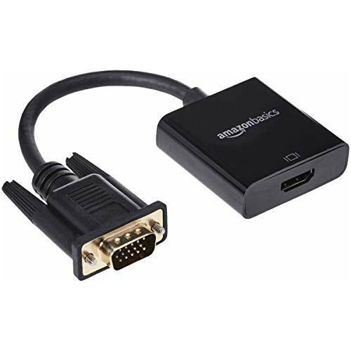 AmazonBasics HDMI Female to VGA Adapter with 3.5mm Audio Port 0