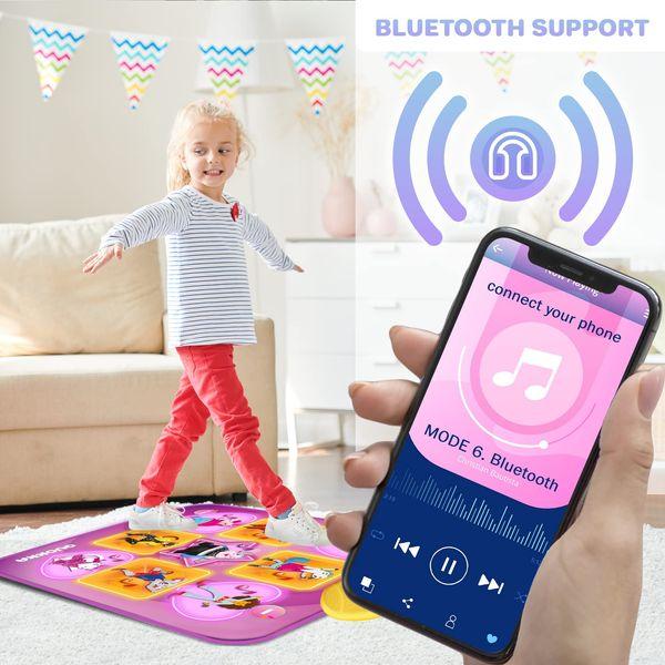 Quokka Music Dance Mat for Kids 4-8 - Musical Toys For 3 4 5 6 Year Old Girls and Boys - | Play Your Own Music with AUX/Bluetooth | 3 Speeds & 5 Volume Levels | - Dancing Floor Pad for 8-12 Year Old 1