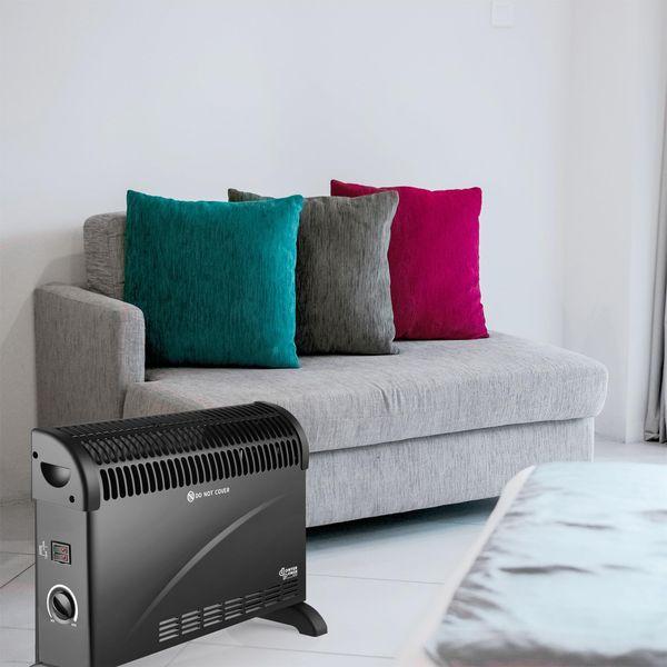 DONYER POWER Convector Radiator Heater 2000W Room Heating with Adjustable Thermostat Black 4