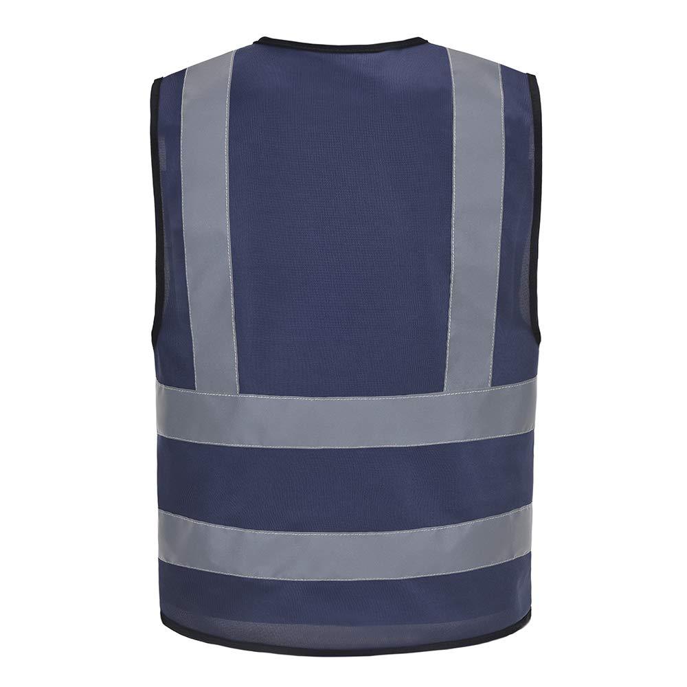 AYKRM 12 Colors Optional Reflective Vest High Visibility navy hi viz vis Executive Waistcoat 2