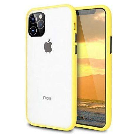 CP&A iPhone 11 Pro case shockproof, semitransparent protective phone case, hard cover, iPhone 11 Pro bumper case with coloured buttons, scratch-proof case for iPhone 11, 6.1inch (15.5cm) (Yellow) 0