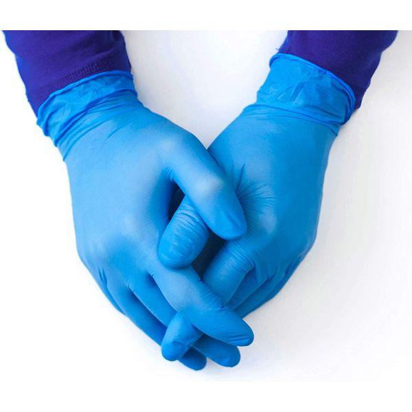 Disposable Vinyl Gloves I Gloves for Cooking, Food Prep, Household, Lab Work and More I Resistant to most household Chemical I Powder Free I Multi-Purpose use I Extra Strong Gloves (Blue, Xlarge-100)