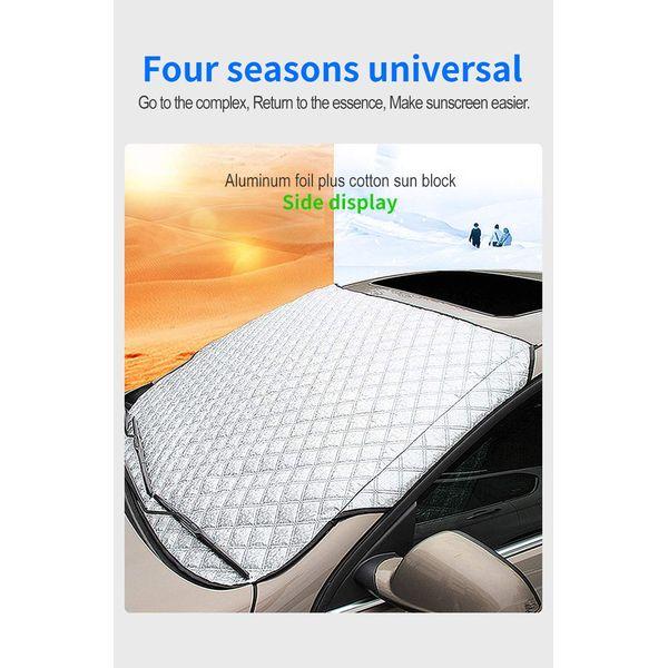 Front window Car Snow Cover-car windshield cover, SUITBEST car snow cover windshield Anti eis, frost windscreen cover protector, car windshield cover, frost window cover 147x100CM 2
