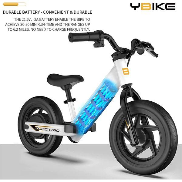 YBIKE Electric balance Bike,12 inch kids Electric Bike for Kids Ages 3-5 Years Old, kids Electric balance Bike with Adjustable Seat, Dirt Bike for Kids Boys & Girls 3