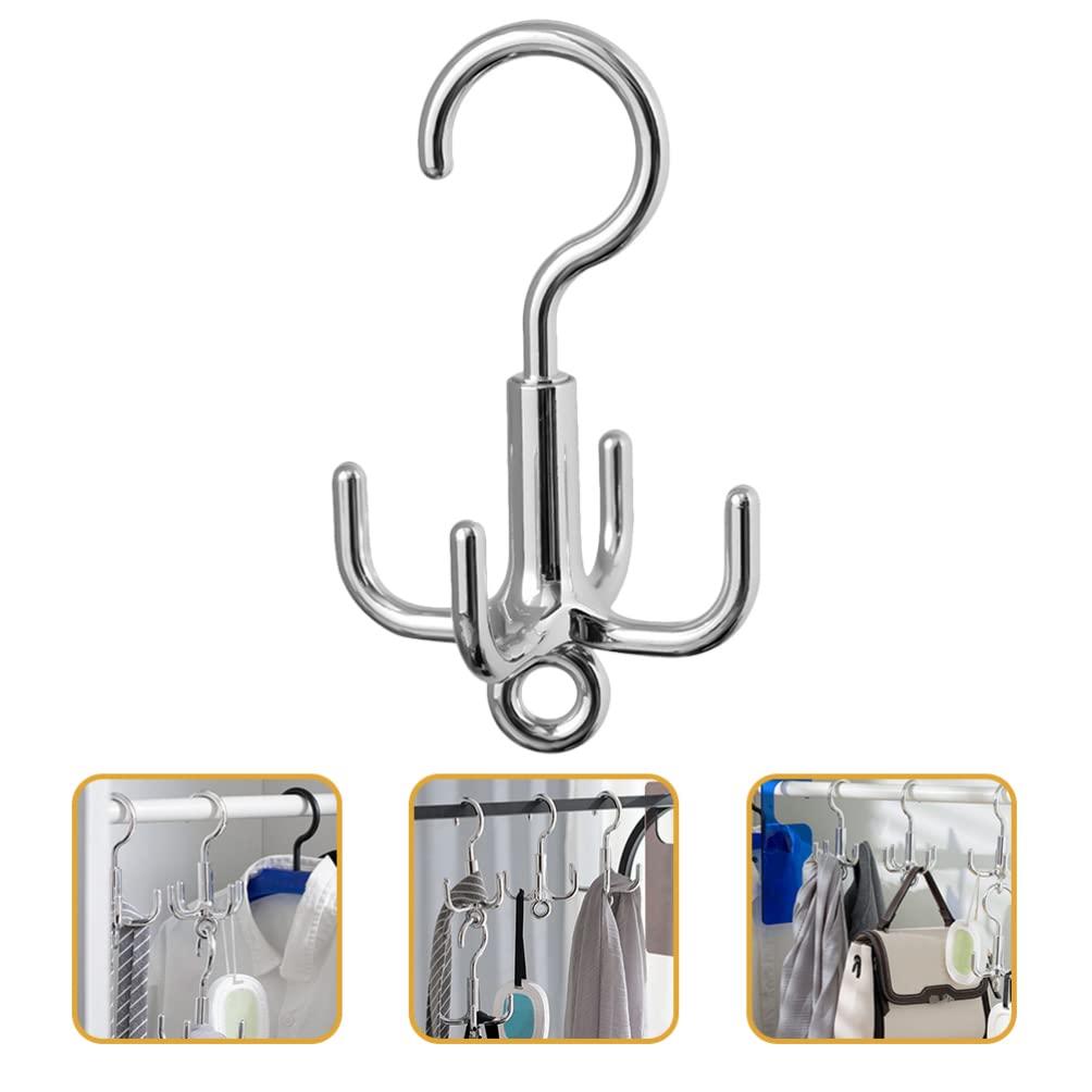 Tie Rack Belt Hanger Rotating Clothes Hook 4-claw Rotation Hanging Hook Belt Organizer Scarf Hanger Shoe Hooks Tie Hanger 6