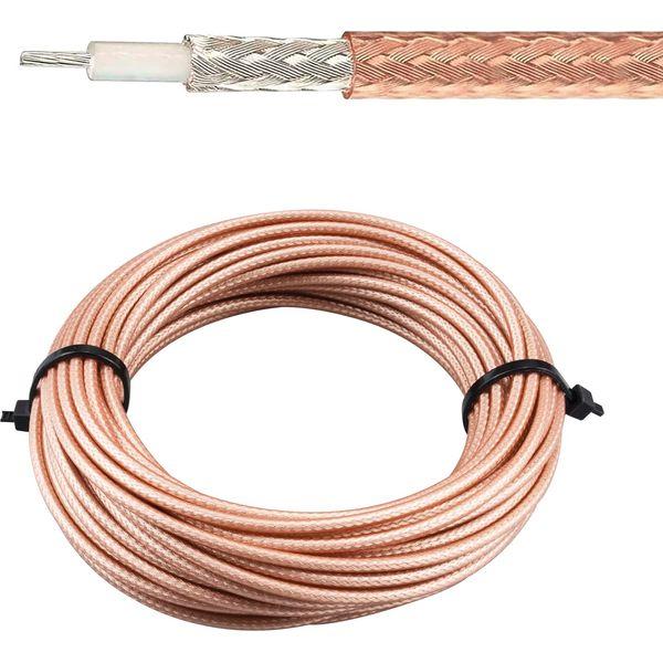 urcianow RG316/U Coaxial Cable 10M Low Loss RG316u coaxial Wire 50Ohms Coax Cable Flexible Lightweight Coax Cable for DIY CCTV Video Integrated Cabling Security Applications