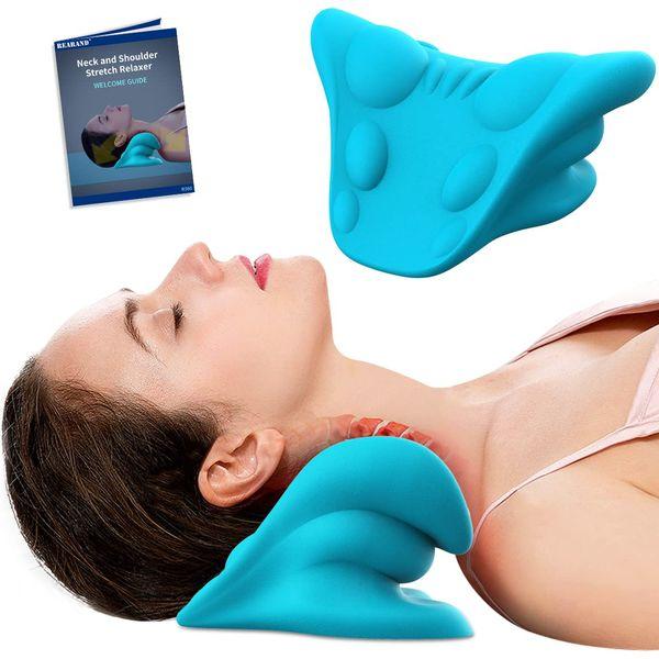 REARAND® 3 in 1 Neck Cloud,Neck Stretcher, Back Stretcher for Neck, Should or Back Pain Relief,Neck bulging,Cervical Spine Alignment,TMJ Chiropractic Pillow,Posture Corrector, REARAND Stretcher