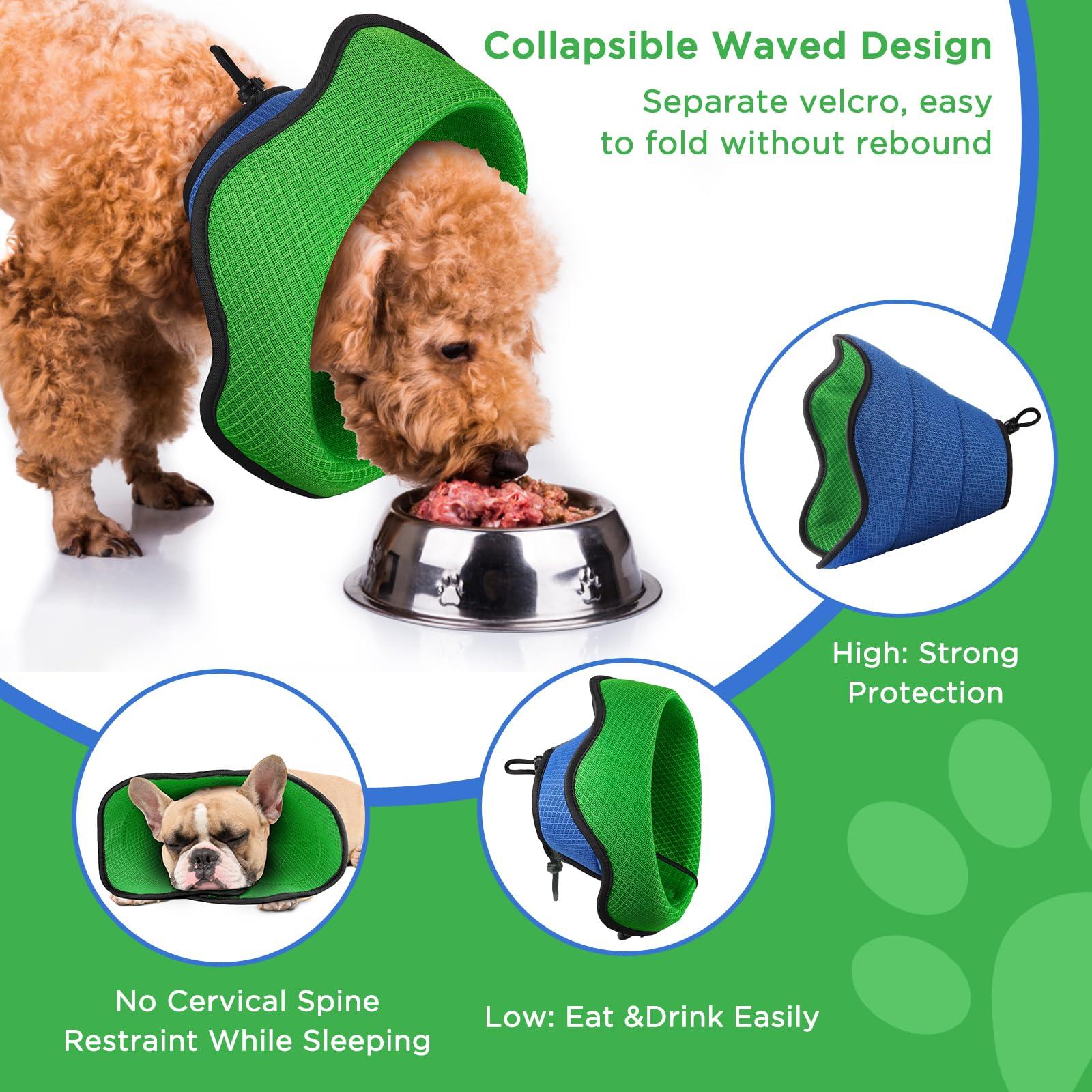 BONTHEE Dog Cone Collar for After Surgery,Dog Cones Alternative for Extra Large Dogs,Adjustable Pet Recovery Collars,Elizabethan Collar for Dogs,E-Collars for Dog Stop Licking Wound(XL) 4