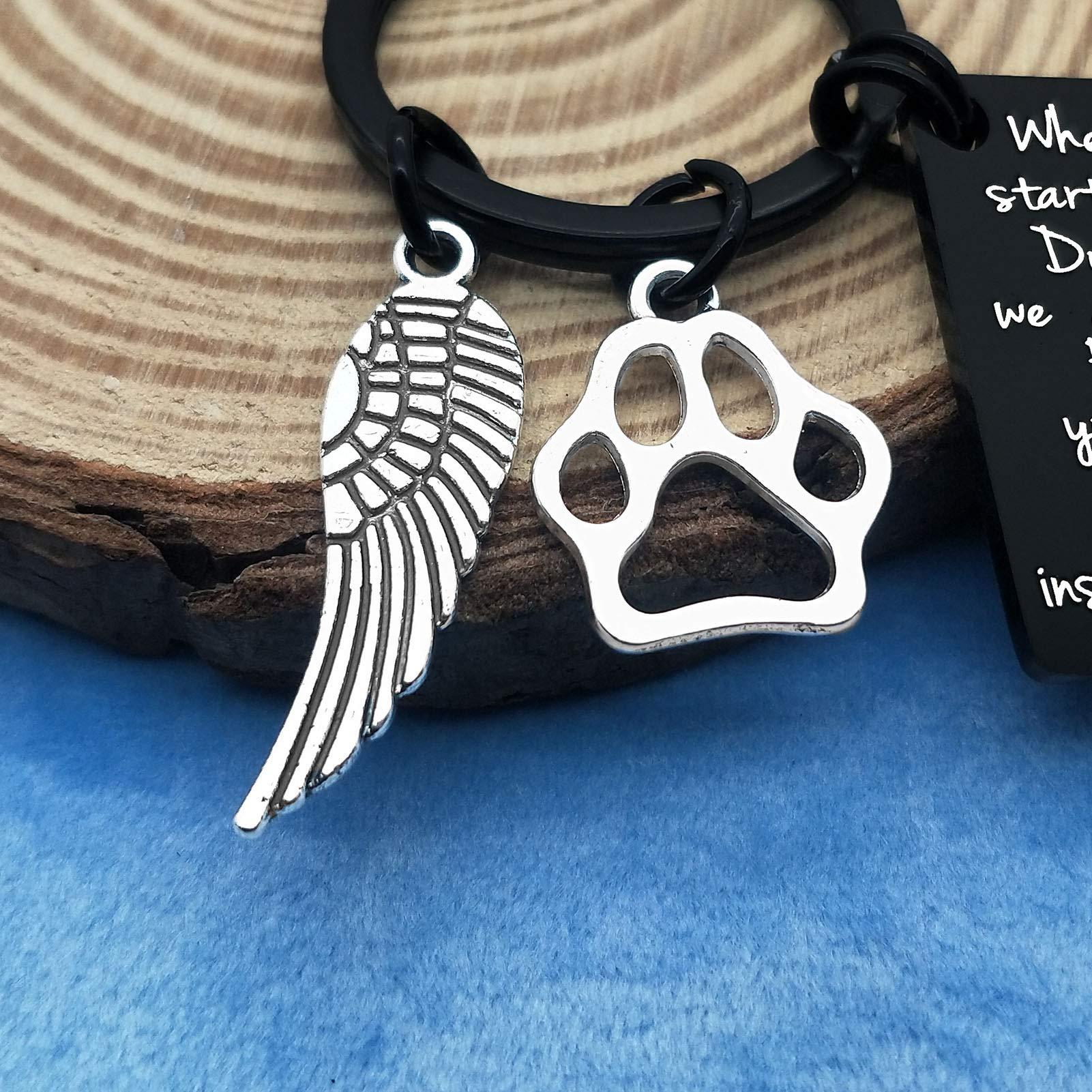 Loss of Pet Sympathy Gift Keyring Memorial Gifts Loss of Dog Cat Keychain Remembrance Gift for Pet Lover Memorial Gift for Pet Owners In Memory of Dog Cat Pet Memorial Gift for Friends Coworker 2