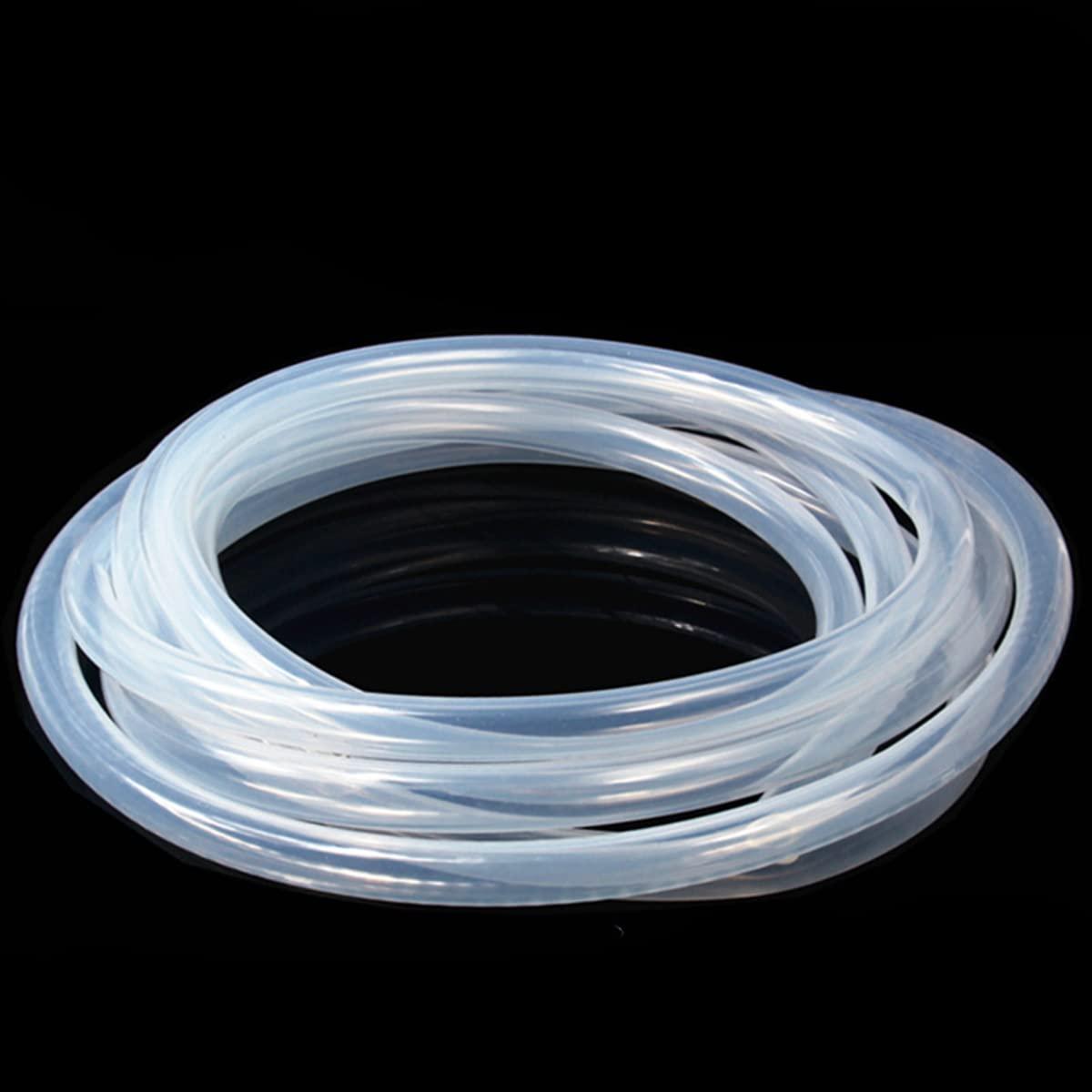 MACHSWON Silicone Tube 9mm ID 12mm OD 50.18ft Transparent Silicone Rubber Tube Silicone Tube Food Grade Air Hose for Pump Transfer 15.3m 4