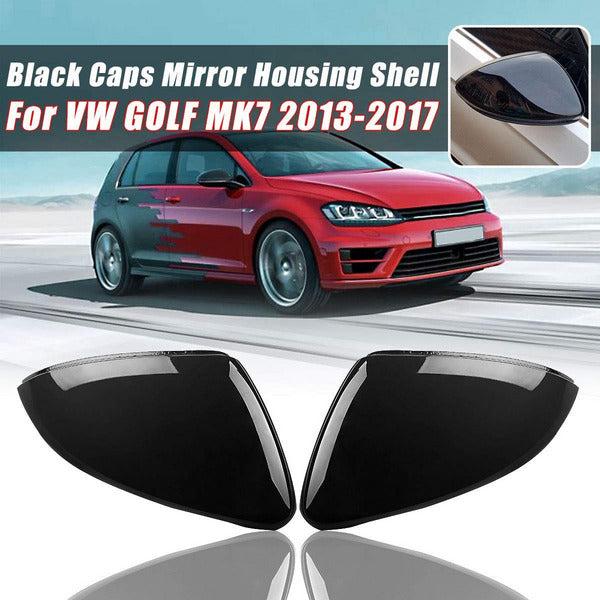 Iycorish 2 Pieces For Golf 7 Mk7 7.5 Gtd R L E-Golf Side Wing Mirror Cover Black Rearview Mirror 2013-2017 1