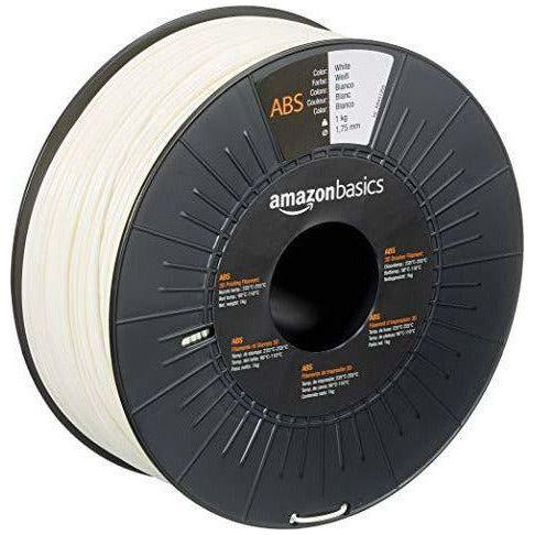 AmazonBasics ABS 3D Printer Filament, 1.75mm, White, 1 kg Spool 0