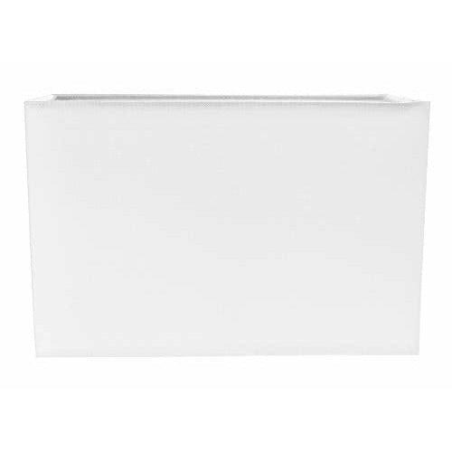 Contemporary and Stylish Ivory White Linen Fabric Rectangular Lamp Shade for Wall Ceiling or Table - 29cm Length 60w Maximum Suitable for The Home or Commercial Usage by Happy Homewares 0