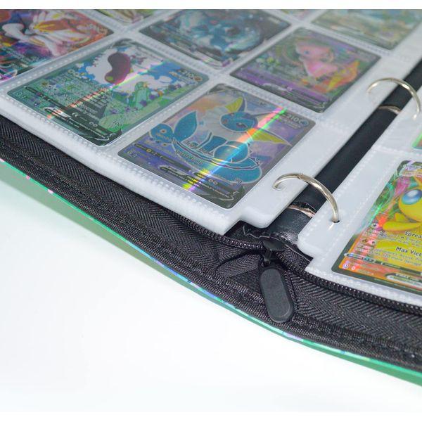 Trading Card Album for Football, Trading Card Binder, Game Cards Binder, 50pcs 9 Pocket Pages can Hold Up to 900 Cards, Book Folder Storage Organizer for Boys and Girls Gift, with Sleeves 1