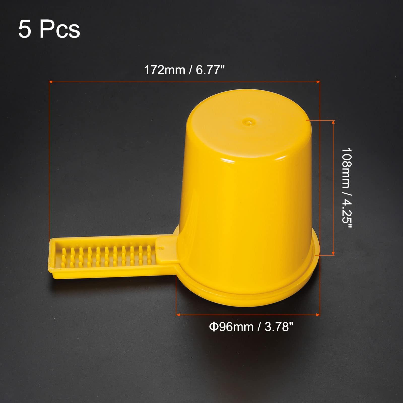 sourcing map Bee Feeder Beekeeping Water Dispenser Beehive Entrance Feeder Bee Drinking Honey Bee Nest Beekeeper Tools Equipment 5Pcs 1