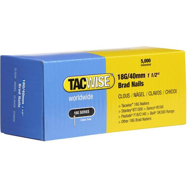 Tacwise 0400 18G/ 40mm Nails for Nail Gun (Box of 5000) 0