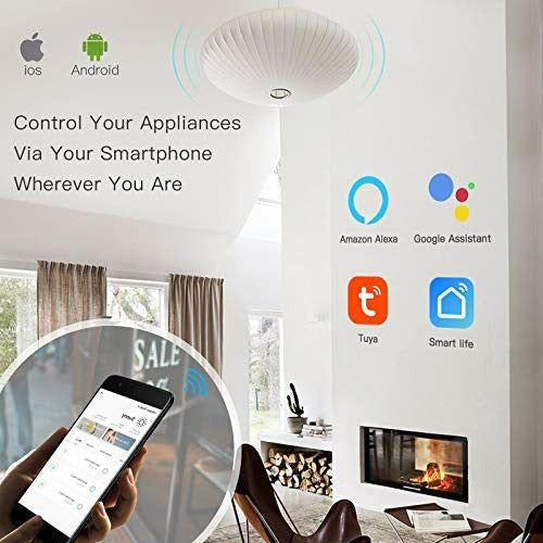 BSEED Smart Light Switch, Compatible with Alexa and Google Home,1 Gang 1 Way WiFi Touch Switch with Smart Life APP Control and Timing Function, Black Glass Panel Alexa Switch ?Neutral Wire Required? 1