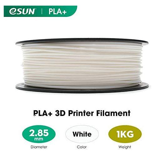 eSUN PLA+ Filament 2.85mm, 3D Printer Filament PLA Plus, Dimensional Accuracy +/- 0.03mm, 1KG (2.2 LBS) Spool 3D Printing Filament for 3D Printers, White 1