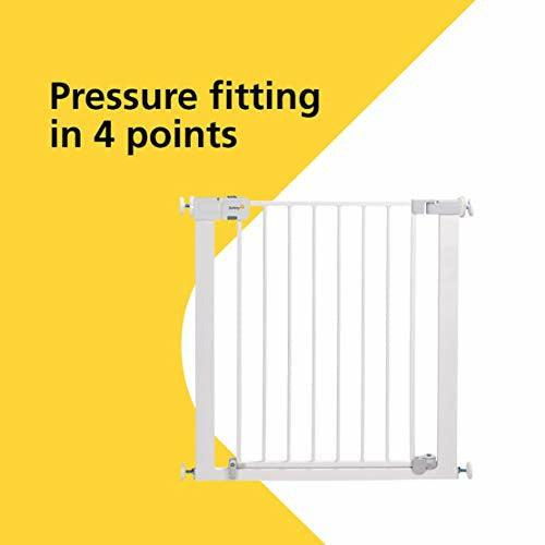 Safety 1st Securtech Auto-Close Metal Gate, Easy to Use, Quick and Easy to Install. 6-24 months, White 3
