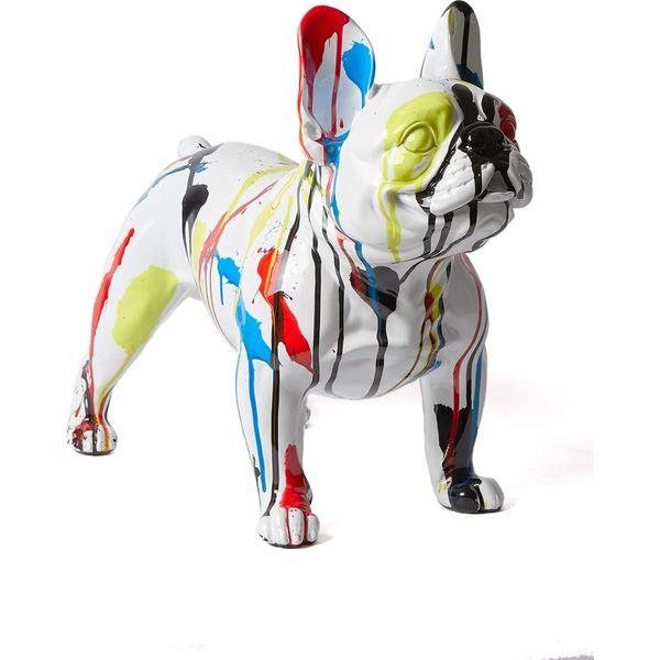 NENBOLEC Bulldog Decor Sculpture Cartoon Statue Animal Figurine Polyresin Gifts 42cm