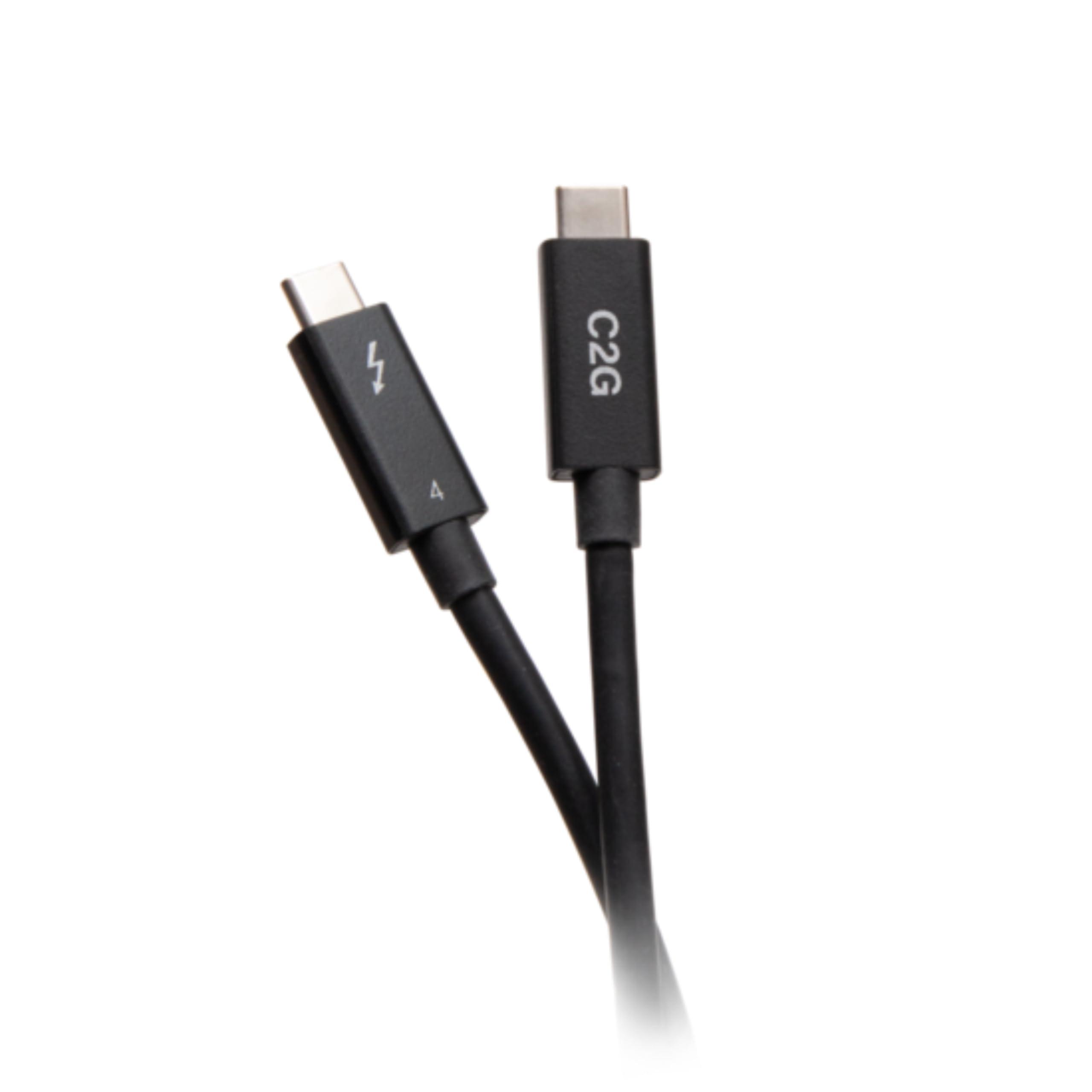 C2G 2.5ft (0.8m) Thunderbolt 4 USB-C Active Cable 40Gbps Transfer Speeds, 100Watt Power Delivery and 8K Video 1