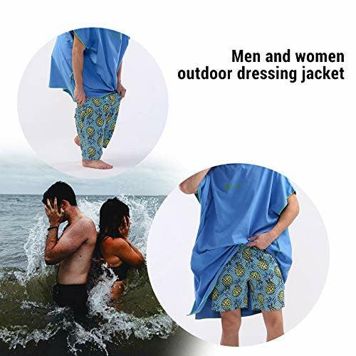 Wilxaw Changing Robe Towel, Hooded Poncho Beach Bath Pool Swimming Wetsuit Surf Adults Quick Dry Microfiber Towels Lightweight Unisex One Size Fit All for Holidays Travel Camping 3