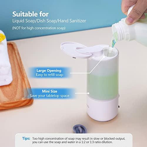 SVAVO Automatic Soap Dispenser, Touchless Hand Soap Dispenser Sensor Hand Sanitizer Pump for Bathroom Kitchen, 2 Levels Volume Control, 8.8oz, White 2
