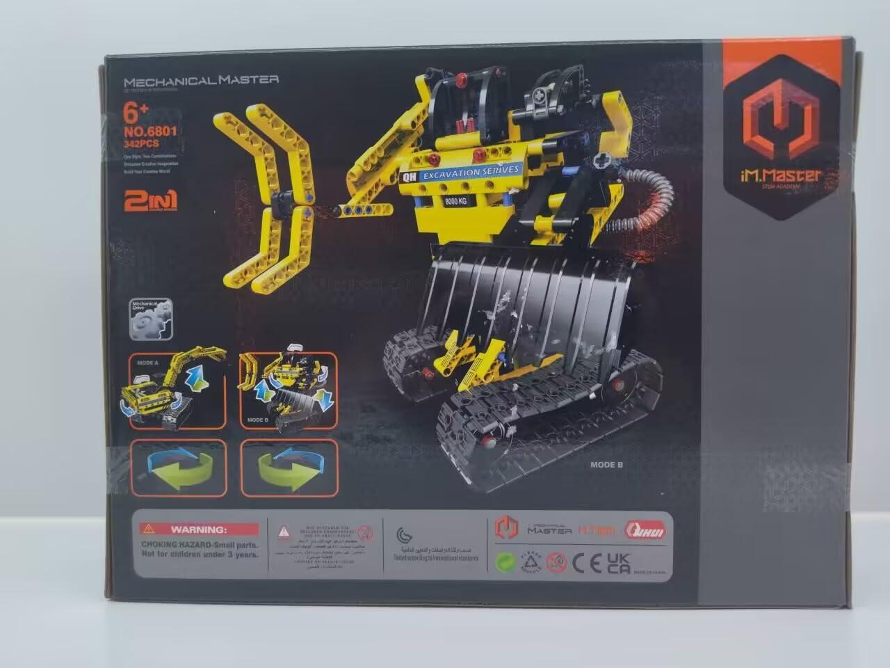 OKKIDY Building Toys Sets Excavators Robot 2-in-1, Technic Building Blocks, 342 PCS STEM Building Blocks Crane Toy Crawler Excavator & Robot Gift for Children 6 7 8 9 10 Years Old 3